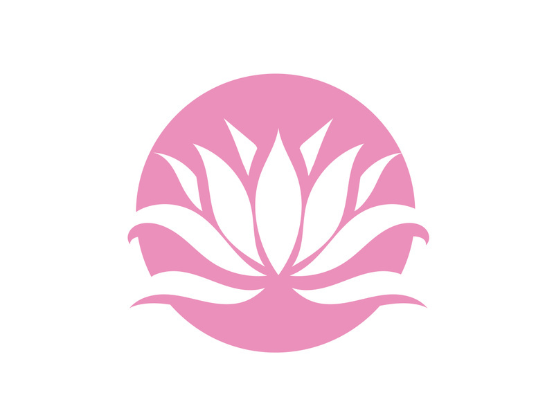 Lotus flower health meditation logo symbol