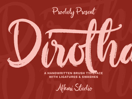 Dirotha - Handwritten Brush Font preview picture