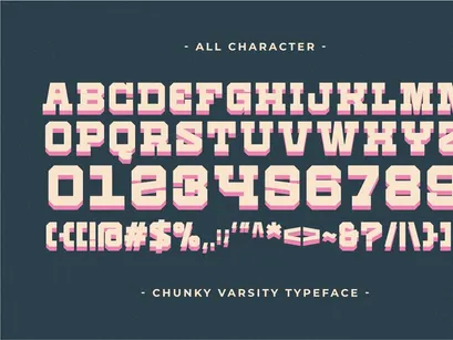 Chunky Varsity - Condensed Slab Serif Font