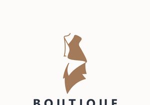 Dress woman logo design beauty fashion for boutique shop vector template vector