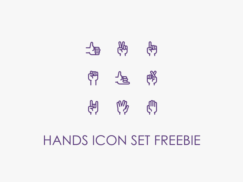 Hands Icon Set