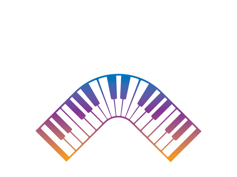 Keyboard piano vector Musical instrument illustration design template
