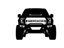 Silhouette of a ford truck facing forward