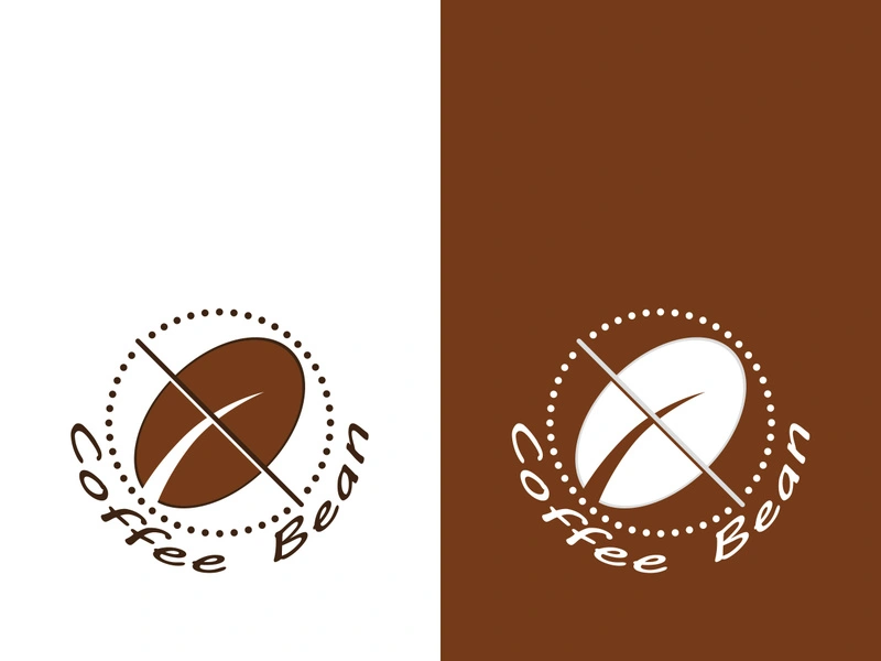 Coffee bean icon vector illustration template