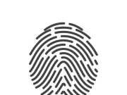 Digital fingerprint vector illustration logo icon