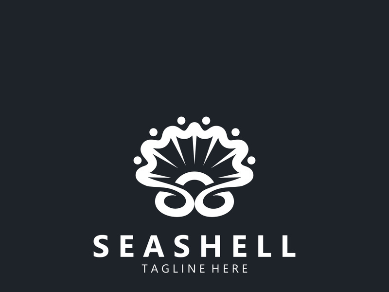 Seashell Logo. Ocean Animals premium quality graphic outline symbols collection