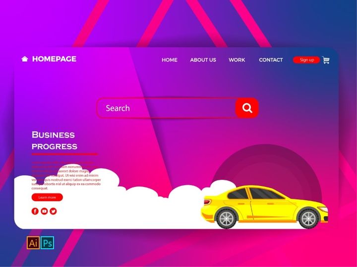 Business website header