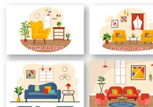 12 Home Decor Illustration