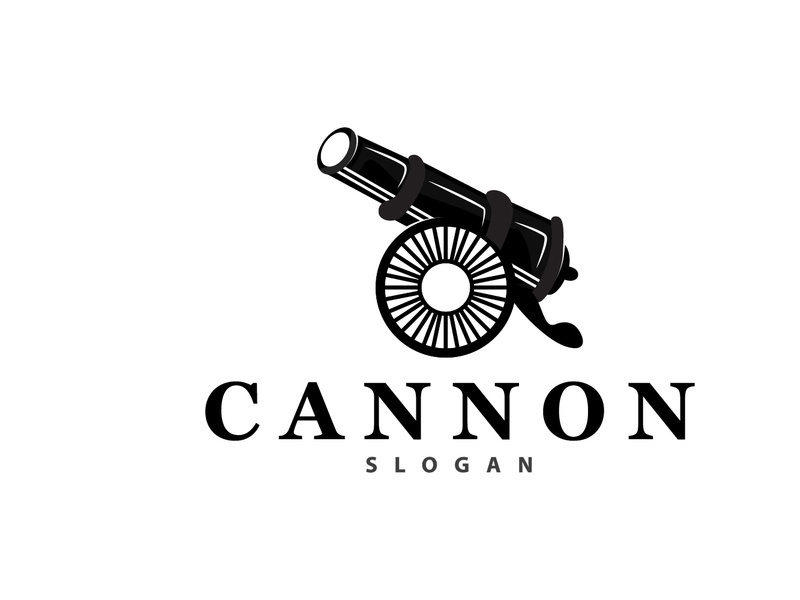 Cannon Logo, Elegant Simple Design Retro Vintage Style