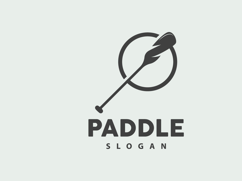 Paddle Logo, Boat Paddle Vector, Crossed Paddle Icon, Illustration Symbol Simple Design