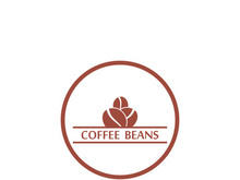 Coffee bean logo for cafe, business, label.
