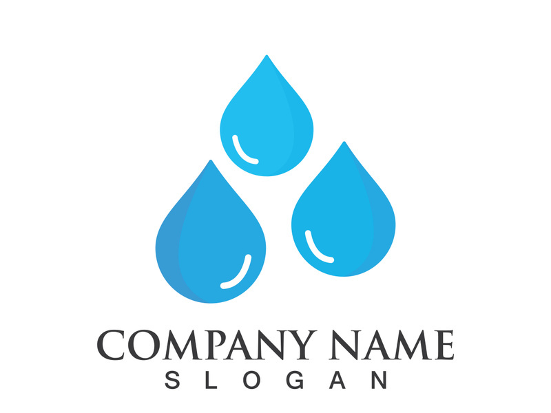 Blue water drop vector logo icon illustration images
