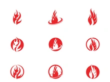 Fire Logo Template  Flame Symbol  Icon Vector