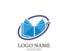 Digital book logo technology vector icon design