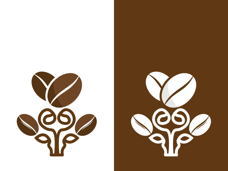Coffee bean icon vector illustration template