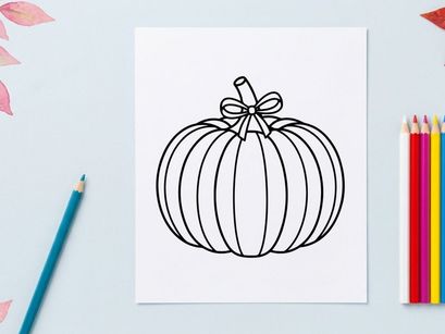 Niedliche Kürbis-Illustration für Herbstdekoration. Festliches saisonales Design für Halloween und Thanksgiving.