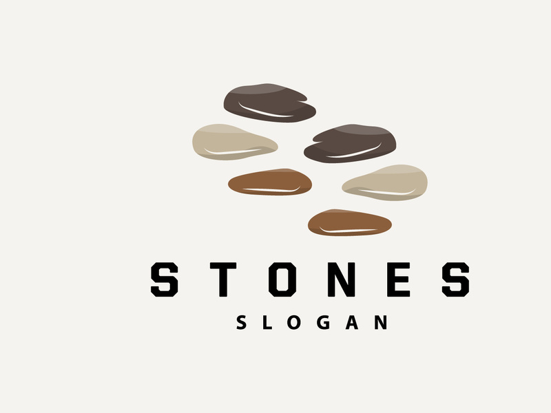 Stone Logo, Premium Elegant Design, Stone Balance Vector