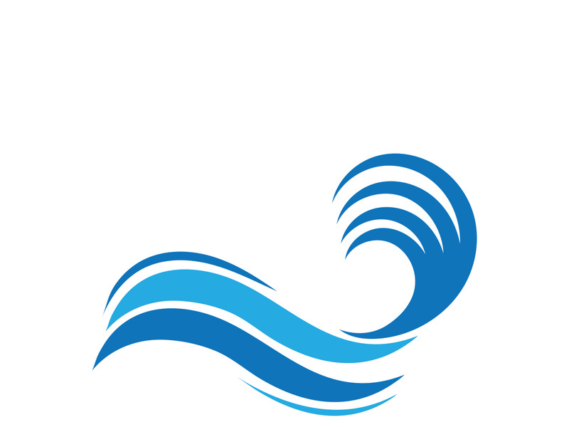 Wave beach vector illustration design logo