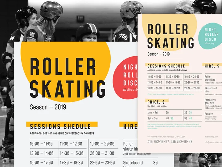 Roller Schedule Poster