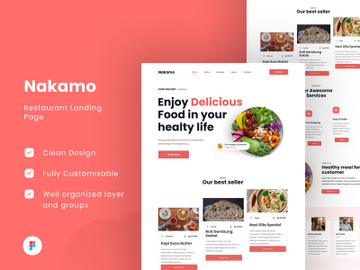 Restaurant Landing Page - Nakamo preview picture