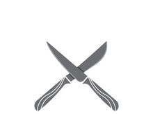 Knife logo icon template and symbol vector design illustration