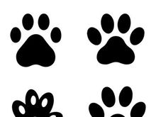 Minimal Dog Paw Print Logo