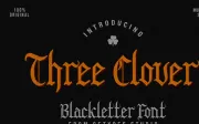 Three Clover - Blackletter Font