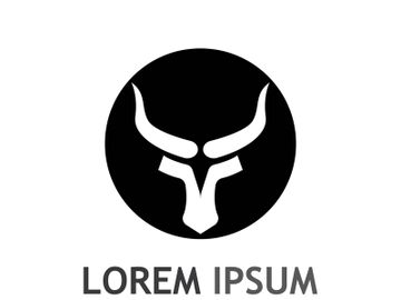 Vintage bull head horns logo preview picture