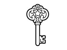 Halloween brain key desbloqueando secretos espeluznantes. Ilustración vectorial de creatividad mental y elementos de diseño de festividades oscuras.
