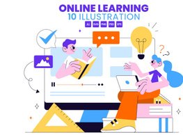 10 Online Learning Platform Illustration preview picture