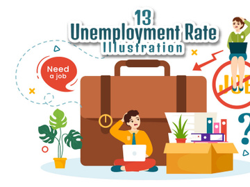 13 Unemployment Rate Illustration preview picture