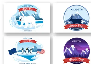 15 Happy Alaska Day Illustration