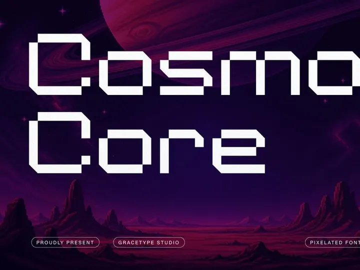 Cosmo Core | Pixelated Font