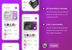 Wallet Mobile App UI Kits
