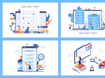 14 Online Testing For E-learning and Education Concept
