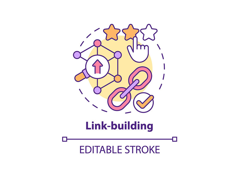 Link-building concept icon