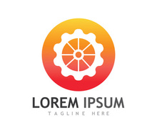 Gear logo with a creative idea.