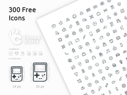 300 Free Icons