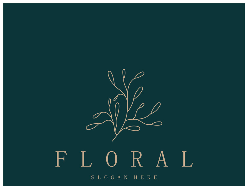 Elegant floral and leaf frame. Delicate botanical vector illustration for labels, spas, corporate identity, and wedding invitations