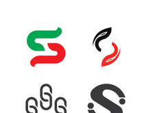 S letter creative icon logo design elegant vector illustration