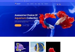 Aquarium - Fish Ecommerce Landing Page Template