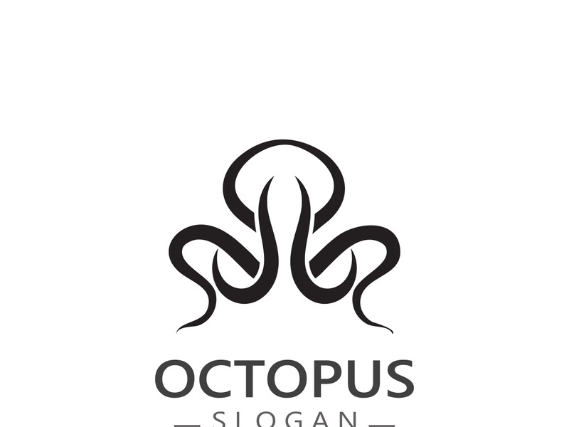 Octopus logo image design icon illustration animal vector