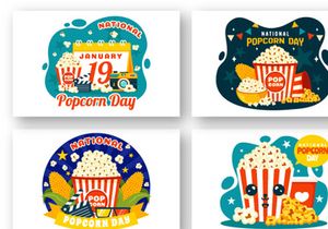 11 National Popcorn Day Illustration