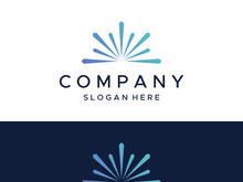 Colorful fireworks splash abstract logo design