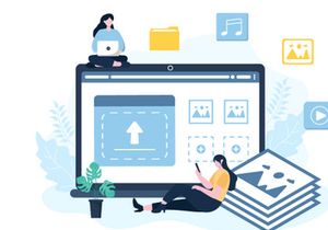 13 Upload image Background Vector Illustration