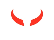 Devil horn red logo icon