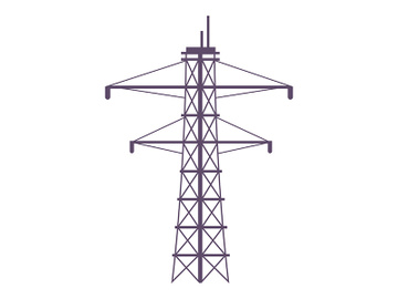 Electric tower cartoon vector illustration preview picture