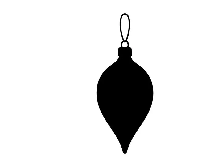 Christmas ornament decoration with hanging bauble for holiday season