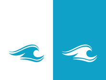 Wave beach vector illustration design logo