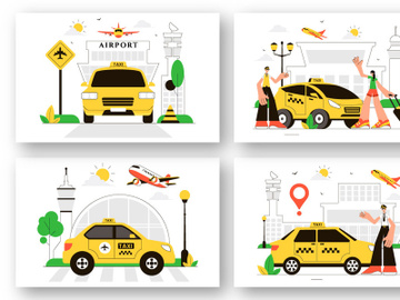 9 Airport Taxi Service Illustration preview picture